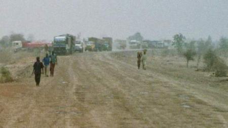 les travaux  sur la rout de diboli